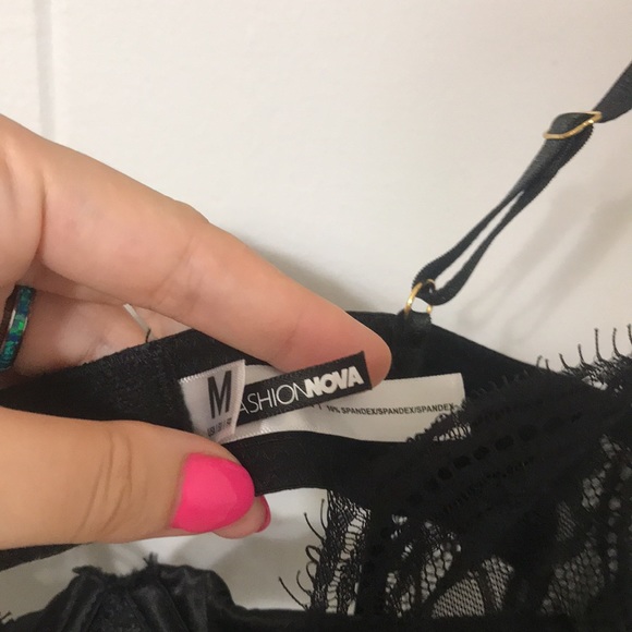 Fashion Nova Black Lace Lingerie - Picture 3 of 4